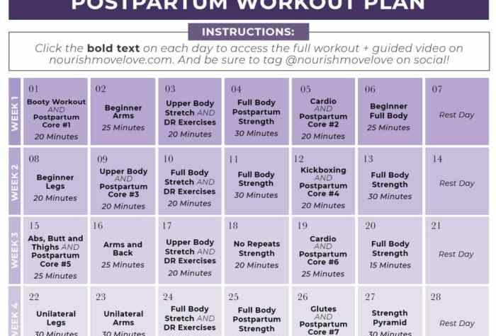 Regular exercise plans for postpartum recovery